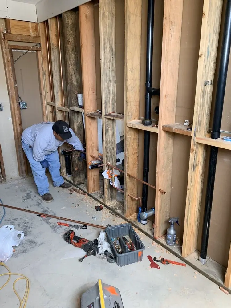 Commercial rough-in plumbing for Gas Line Repair in Buena